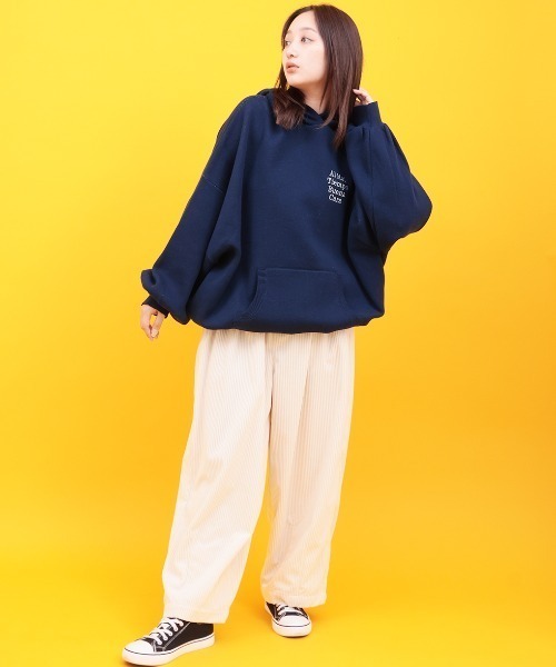 チチカカ（チチカカ）の「Orale! バックロゴニットフーディー（ニット/セーター・レディース・ネイビー/ボルドー/ライトグレー・FREE）」の6枚目の写真