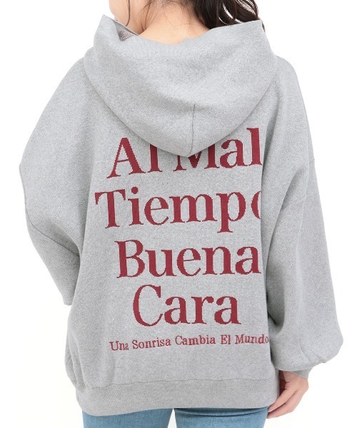 チチカカ（チチカカ）の「Orale! バックロゴニットフーディー（ニット/セーター・レディース・ネイビー/ボルドー/ライトグレー・FREE）」の10枚目の写真