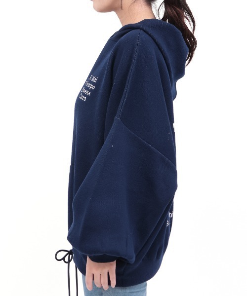 チチカカ（チチカカ）の「Orale! バックロゴニットフーディー（ニット/セーター・レディース・ネイビー/ボルドー/ライトグレー・FREE）」の16枚目の写真