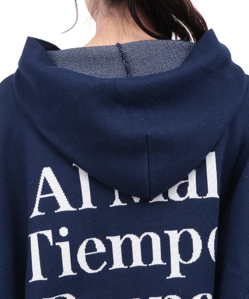 チチカカ（チチカカ）の「Orale! バックロゴニットフーディー（ニット/セーター・レディース・ネイビー/ボルドー/ライトグレー・FREE）」の18枚目の写真