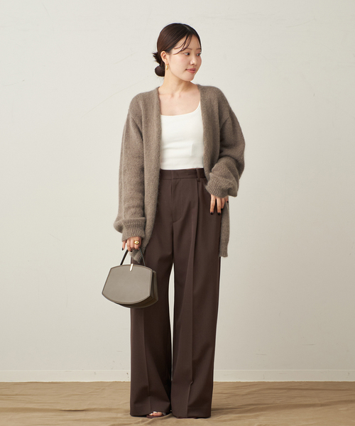 plage（プラージュ）の「One Tuck Straight Wide パンツ（スラックス・レディース・ベージュ/ブラウン・34/36/38）」の17枚目の写真