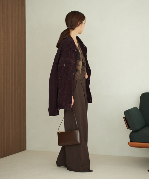 plage（プラージュ）の「One Tuck Straight Wide パンツ（スラックス・レディース・ベージュ/ブラウン・34/36/38）」の6枚目の写真