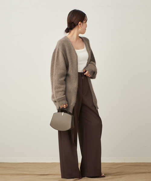 plage（プラージュ）の「One Tuck Straight Wide パンツ（スラックス・レディース・ベージュ/ブラウン・34/36/38）」の4枚目の写真