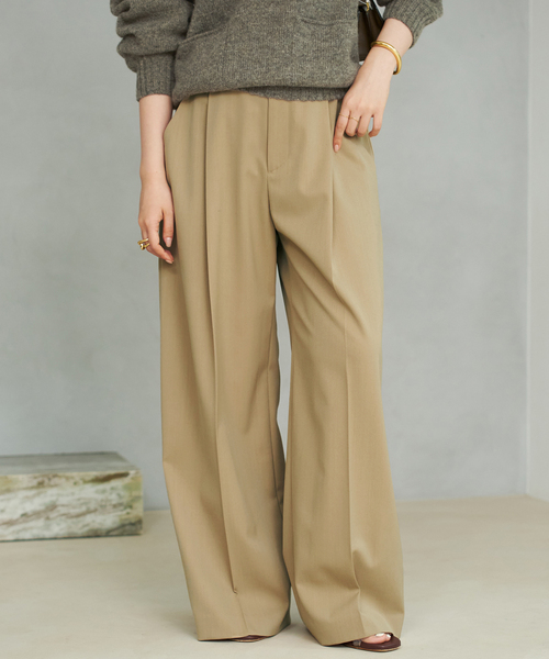 One Tuck Straight Wide パンツ（スラックス）｜Plage（プラージュ）の
