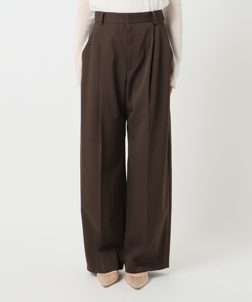 セール】One Tuck Straight Wide パンツ（スラックス）｜Plage