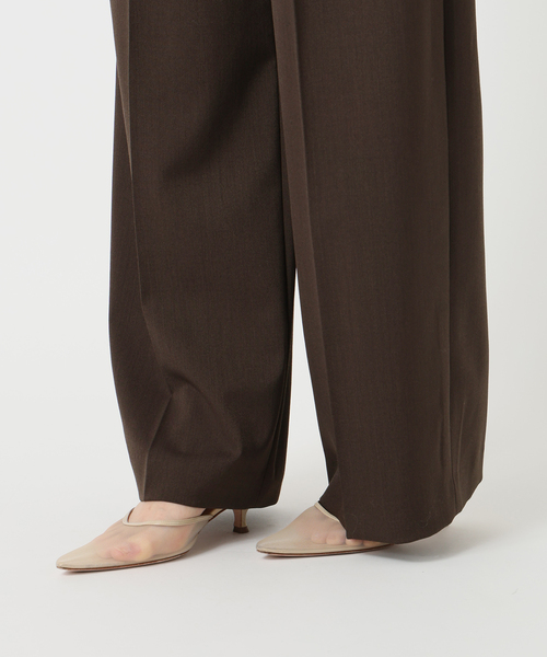 セール】One Tuck Straight Wide パンツ（スラックス）｜Plage