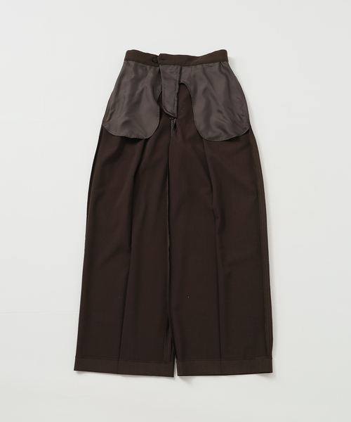 セール】One Tuck Straight Wide パンツ（スラックス）｜Plage