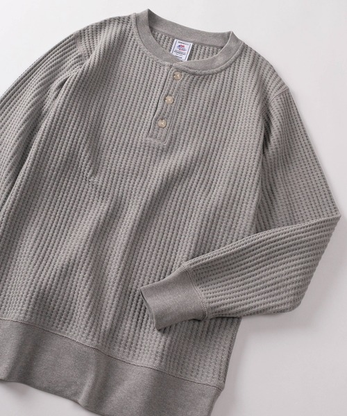 JEMORGAN(ジェーイーモーガン)の「【87】【JEMORGAN/ジェーイーモーガン】ビッグワッフル ヘンリーネック スウェット(スウェット・メンズ・チャコールグレー/アッシュグレー/ブラック/グレー/ネイビー/ブラウン/オフホワイト・S/M/L/XL)」の5枚目の写真