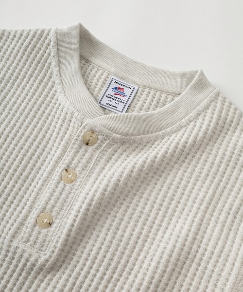 JEMORGAN(ジェーイーモーガン)の「【87】【JEMORGAN/ジェーイーモーガン】ビッグワッフル ヘンリーネック スウェット(スウェット・メンズ・チャコールグレー/アッシュグレー/ブラック/グレー/ネイビー/ブラウン/オフホワイト・S/M/L/XL)」の10枚目の写真