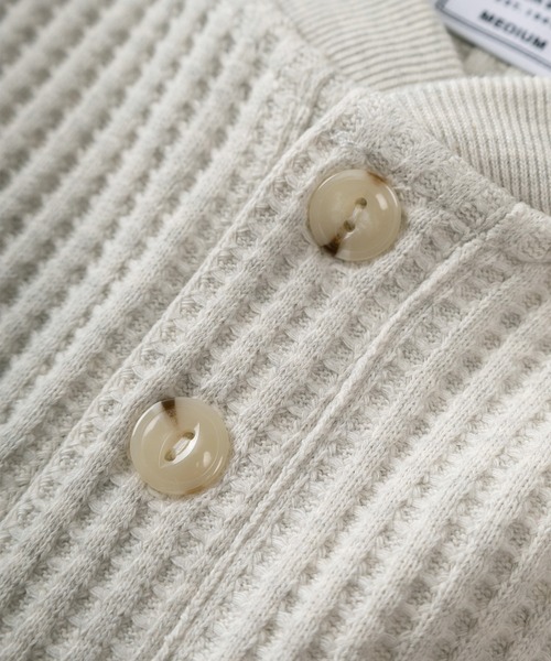 JEMORGAN(ジェーイーモーガン)の「【87】【JEMORGAN/ジェーイーモーガン】ビッグワッフル ヘンリーネック スウェット(スウェット・メンズ・チャコールグレー/アッシュグレー/ブラック/グレー/ネイビー/ブラウン/オフホワイト・S/M/L/XL)」の9枚目の写真