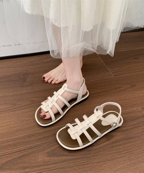 Forcement（フォースメント）の「大人っぽいフラットサンダル（サンダル・レディース・ホワイト/ブラウン/ブラック・24.5cm/24cm/23.5cm/23cm/25cm）」の15枚目の写真