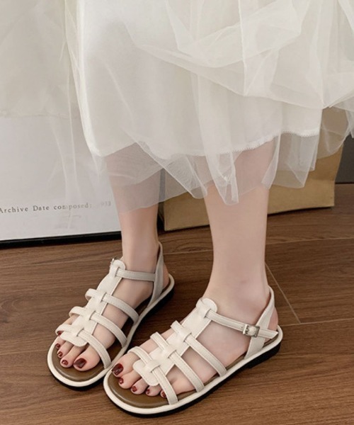 Forcement（フォースメント）の「大人っぽいフラットサンダル（サンダル・レディース・ホワイト/ブラウン/ブラック・24.5cm/24cm/23.5cm/23cm/25cm）」の16枚目の写真