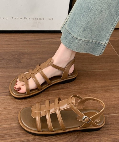 Forcement（フォースメント）の「大人っぽいフラットサンダル（サンダル・レディース・ホワイト/ブラウン/ブラック・24.5cm/24cm/23.5cm/23cm/25cm）」の9枚目の写真