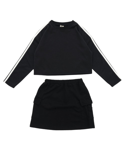 Bee des Bee（ビーデスビー）の「セットアップ（セットアップ・キッズ・杢グレー/ピンク/ブラック×ホワイト・110cm/100cm/140cm/130cm/120cm/150cm）」の4枚目の写真