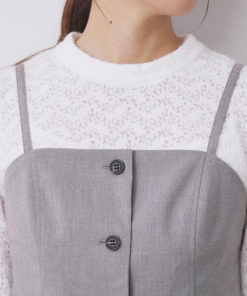 index（インデックス）の「ウールライクストレッチキャミビスチェ/セットアップ対応【洗濯機OK】（タンクトップ・レディース・ブラック/ベージュ/グレー・36/38/40）」の20枚目の写真