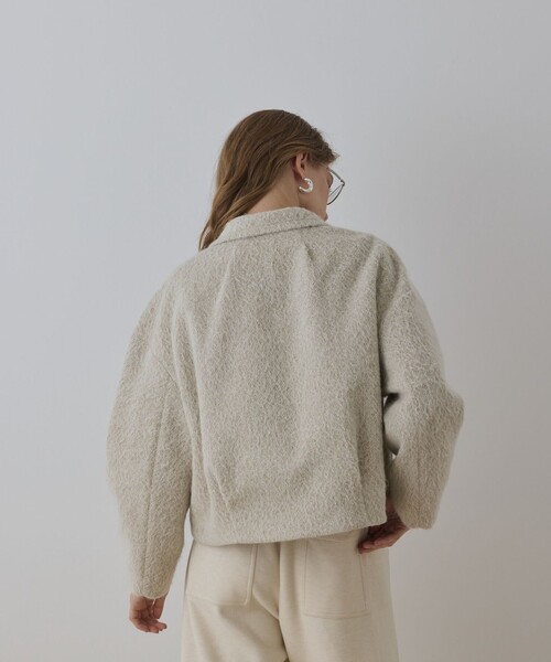 Diagram(ダイアグラム)の「アルパカシャギージャケット(その他アウター・レディース・ベージュ/グレー・38/36)」の5枚目の写真