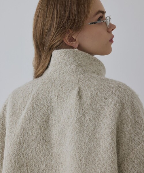 Diagram(ダイアグラム)の「アルパカシャギージャケット(その他アウター・レディース・ベージュ/グレー・38/36)」の9枚目の写真