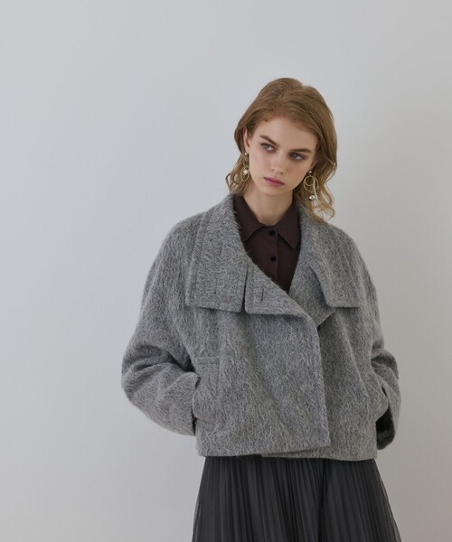 Diagram(ダイアグラム)の「アルパカシャギージャケット(その他アウター・レディース・ベージュ/グレー・38/36)」の16枚目の写真