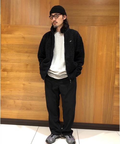 Grand PARK(グランドパーク)の「マイクロフリースボンディングジップブルゾン(ブルゾン・メンズ・ブラック/ベージュ・MEDIUM/LARGE)」の4枚目の写真