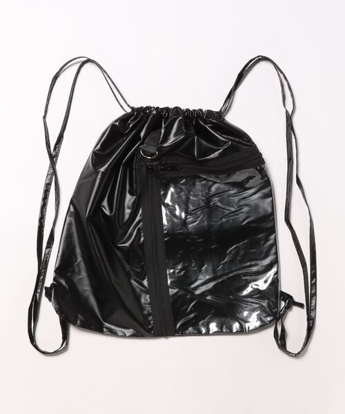 VIBGYOR（ヴィブジョー）の「FReePLACe/クリアポケット  ナップサック X12634（バックパック/リュック・レディース・シルバー/ブラック・FREE）」の7枚目の写真