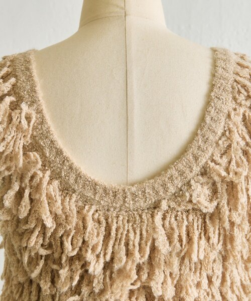 セール】フリンジベスト【SUM1 STYLE】（ニット/セーター）｜ear