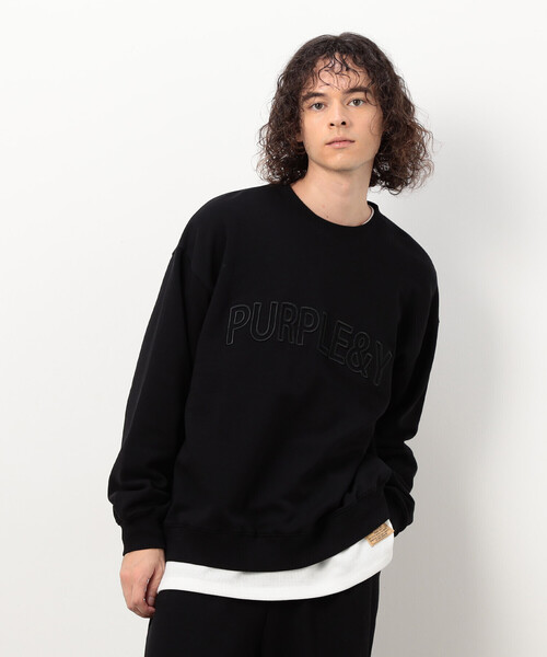 Purple&Yellow(パープルアンドイエロー)の「立体刺繍 裏毛プルオーバー(Tシャツ/カットソー・メンズ・ブラック/グレー/オレンジ・MEDIUM/SMALL/LARGE)」の2枚目の写真
