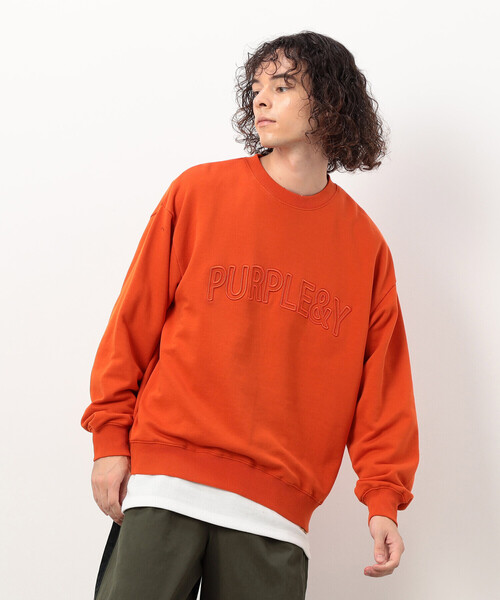 Purple&Yellow(パープルアンドイエロー)の「立体刺繍 裏毛プルオーバー(Tシャツ/カットソー・メンズ・ブラック/グレー/オレンジ・MEDIUM/SMALL/LARGE)」の16枚目の写真