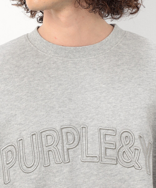 Purple&Yellow(パープルアンドイエロー)の「立体刺繍 裏毛プルオーバー(Tシャツ/カットソー・メンズ・ブラック/グレー/オレンジ・MEDIUM/SMALL/LARGE)」の10枚目の写真