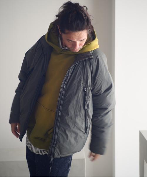 ADAMPATEK/aged green damage pullover hoodie/エイジング加工ダメージ