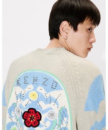 KENZO カーディガン 緑/白 キャラクター KENZO Pop' ウール カーディガン ユニセックス（カーディガン