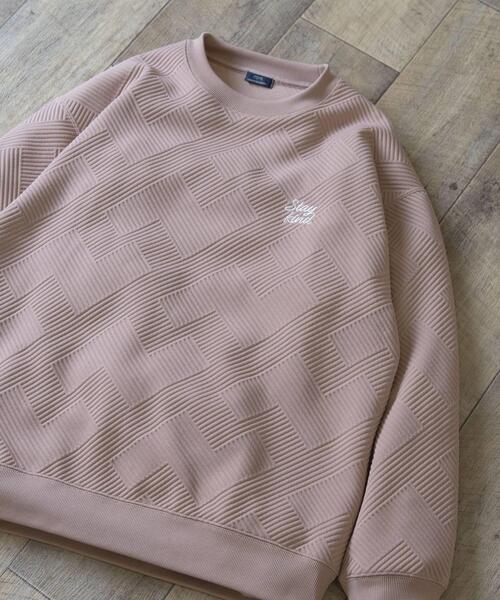 ITEMS URBANRESEARCH（アイテムズ アーバンリサーチ）の「刺繍ジャカードロングスリーブカットソー（スウェット・メンズ・ベージュ系その他/ブラウン/ホワイト/ブラック/ベージュ/グリーン系その他・LARGE/MEDIUM）」の5枚目の写真