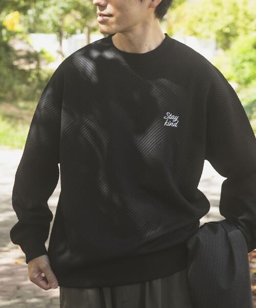 ITEMS URBANRESEARCH（アイテムズ アーバンリサーチ）の「刺繍ジャカードロングスリーブカットソー（スウェット・メンズ・ベージュ系その他/ブラウン/ホワイト/ブラック/ベージュ/グリーン系その他・LARGE/MEDIUM）」の2枚目の写真