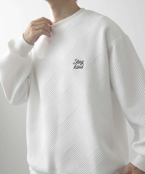 ITEMS URBANRESEARCH（アイテムズ アーバンリサーチ）の「刺繍ジャカードロングスリーブカットソー（スウェット・メンズ・ベージュ系その他/ブラウン/ホワイト/ブラック/ベージュ/グリーン系その他・LARGE/MEDIUM）」の7枚目の写真