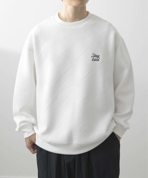 ITEMS URBANRESEARCH（アイテムズ アーバンリサーチ）の「刺繍ジャカードロングスリーブカットソー（スウェット・メンズ・ベージュ系その他/ブラウン/ホワイト/ブラック/ベージュ/グリーン系その他・LARGE/MEDIUM）」の8枚目の写真