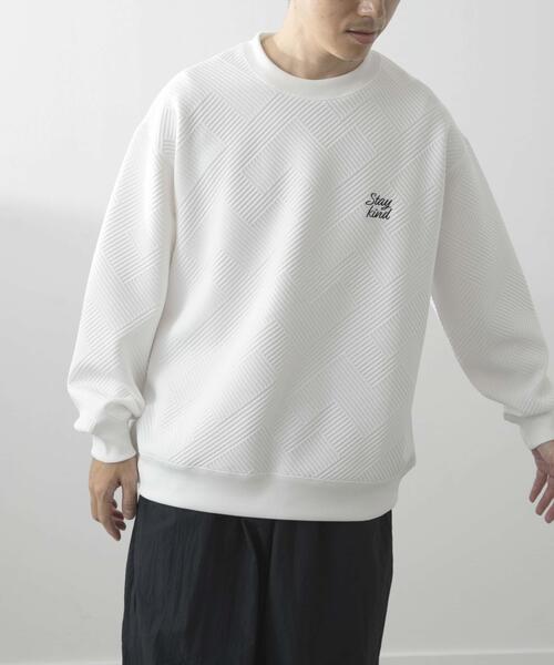 ITEMS URBANRESEARCH（アイテムズ アーバンリサーチ）の「刺繍ジャカードロングスリーブカットソー（スウェット・メンズ・ベージュ系その他/ブラウン/ホワイト/ブラック/ベージュ/グリーン系その他・LARGE/MEDIUM）」の9枚目の写真