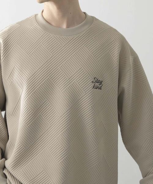 ITEMS URBANRESEARCH（アイテムズ アーバンリサーチ）の「刺繍ジャカードロングスリーブカットソー（スウェット・メンズ・ベージュ系その他/ブラウン/ホワイト/ブラック/ベージュ/グリーン系その他・LARGE/MEDIUM）」の15枚目の写真