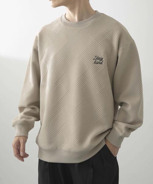 ITEMS URBANRESEARCH（アイテムズ アーバンリサーチ）の「刺繍ジャカードロングスリーブカットソー（スウェット・メンズ・ベージュ系その他/ブラウン/ホワイト/ブラック/ベージュ/グリーン系その他・LARGE/MEDIUM）」の17枚目の写真