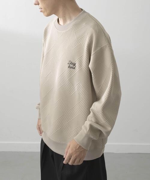 ITEMS URBANRESEARCH（アイテムズ アーバンリサーチ）の「刺繍ジャカードロングスリーブカットソー（スウェット・メンズ・ベージュ系その他/ブラウン/ホワイト/ブラック/ベージュ/グリーン系その他・LARGE/MEDIUM）」の18枚目の写真