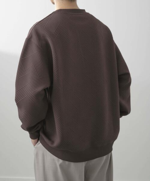 ITEMS URBANRESEARCH（アイテムズ アーバンリサーチ）の「刺繍ジャカードロングスリーブカットソー（スウェット・メンズ・ベージュ系その他/ブラウン/ホワイト/ブラック/ベージュ/グリーン系その他・LARGE/MEDIUM）」の9枚目の写真