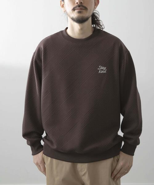 ITEMS URBANRESEARCH（アイテムズ アーバンリサーチ）の「刺繍ジャカードロングスリーブカットソー（スウェット・メンズ・ベージュ系その他/ブラウン/ホワイト/ブラック/ベージュ/グリーン系その他・LARGE/MEDIUM）」の11枚目の写真