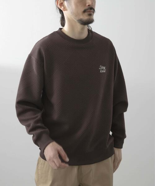 ITEMS URBANRESEARCH（アイテムズ アーバンリサーチ）の「刺繍ジャカードロングスリーブカットソー（スウェット・メンズ・ベージュ系その他/ブラウン/ホワイト/ブラック/ベージュ/グリーン系その他・LARGE/MEDIUM）」の12枚目の写真