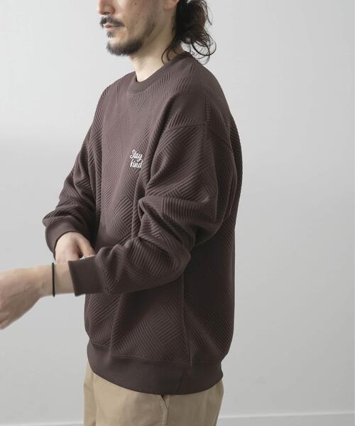 ITEMS URBANRESEARCH（アイテムズ アーバンリサーチ）の「刺繍ジャカードロングスリーブカットソー（スウェット・メンズ・ベージュ系その他/ブラウン/ホワイト/ブラック/ベージュ/グリーン系その他・LARGE/MEDIUM）」の13枚目の写真