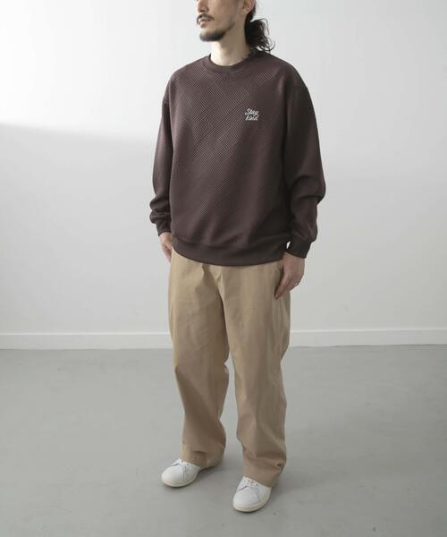 ITEMS URBANRESEARCH（アイテムズ アーバンリサーチ）の「刺繍ジャカードロングスリーブカットソー（スウェット・メンズ・ベージュ系その他/ブラウン/ホワイト/ブラック/ベージュ/グリーン系その他・LARGE/MEDIUM）」の15枚目の写真