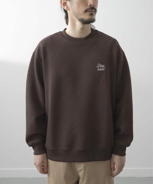 ITEMS URBANRESEARCH（アイテムズ アーバンリサーチ）の「刺繍ジャカードロングスリーブカットソー（スウェット・メンズ・ベージュ系その他/ブラウン/ホワイト/ブラック/ベージュ/グリーン系その他・LARGE/MEDIUM）」の16枚目の写真