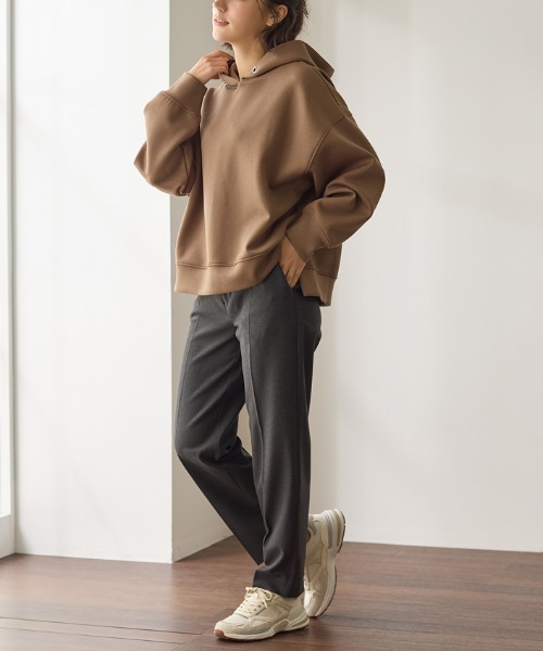 Tuche(トゥシェ)の「Tuche/トゥシェ ストレートパンツ 裏起毛 ストレッチ(その他パンツ・レディース・ダークネイビー/チャコールグレー/グレー系その他/ブラック・LARGE/MEDIUM)」の3枚目の写真