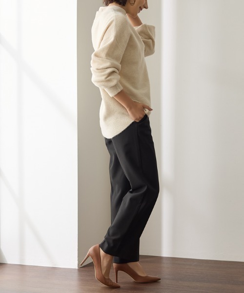 Tuche(トゥシェ)の「Tuche/トゥシェ ストレートパンツ 裏起毛 ストレッチ(その他パンツ・レディース・ダークネイビー/チャコールグレー/グレー系その他/ブラック・LARGE/MEDIUM)」の6枚目の写真