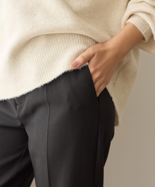 Tuche(トゥシェ)の「Tuche/トゥシェ ストレートパンツ 裏起毛 ストレッチ(その他パンツ・レディース・ダークネイビー/チャコールグレー/グレー系その他/ブラック・LARGE/MEDIUM)」の8枚目の写真