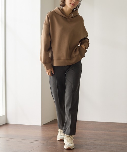 Tuche(トゥシェ)の「Tuche/トゥシェ ストレートパンツ 裏起毛 ストレッチ(その他パンツ・レディース・ダークネイビー/チャコールグレー/グレー系その他/ブラック・LARGE/MEDIUM)」の16枚目の写真