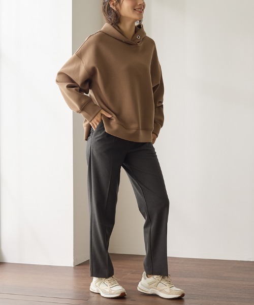 Tuche(トゥシェ)の「Tuche/トゥシェ ストレートパンツ 裏起毛 ストレッチ(その他パンツ・レディース・ダークネイビー/チャコールグレー/グレー系その他/ブラック・LARGE/MEDIUM)」の17枚目の写真