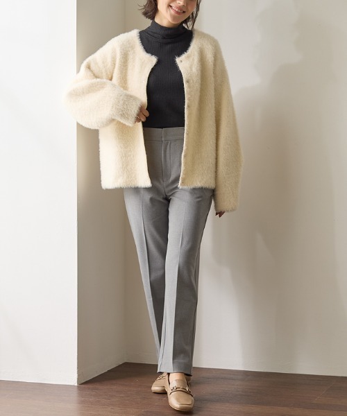 Tuche(トゥシェ)の「Tuche/トゥシェ ストレートパンツ 裏起毛 ストレッチ(その他パンツ・レディース・ダークネイビー/チャコールグレー/グレー系その他/ブラック・LARGE/MEDIUM)」の20枚目の写真